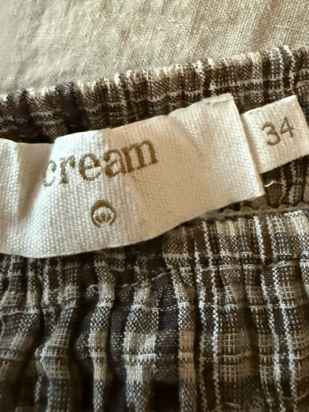 Cream the Brand - Plaid Tiered Women's Dress in Neutrals - Picture 3 of 5